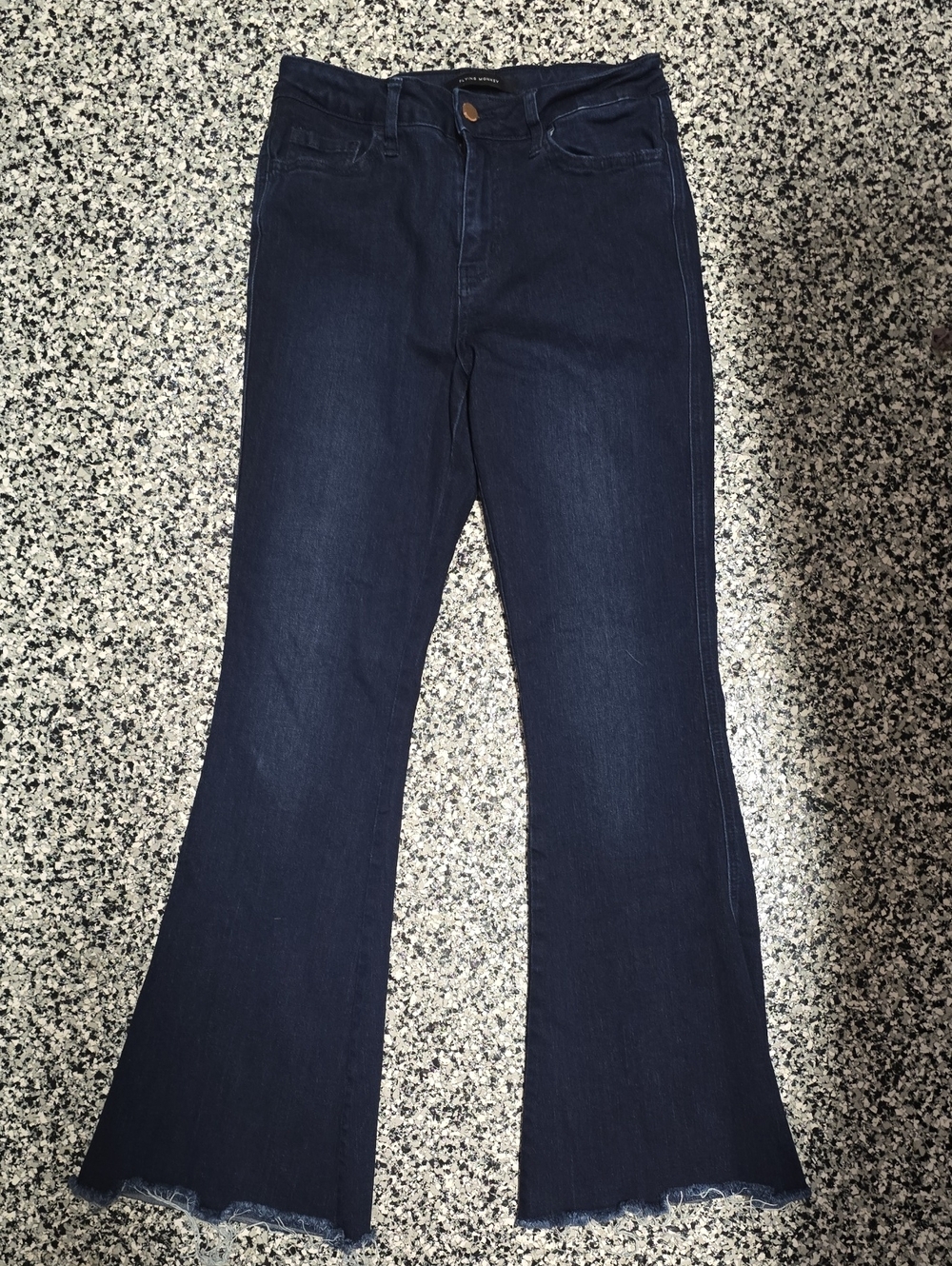 Flying Monkey Dark Blue High-Rise Flare Jeans